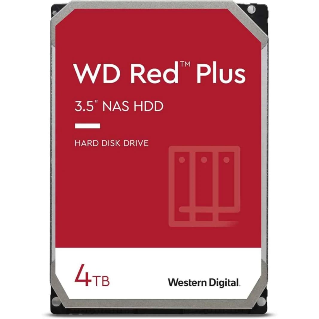 Western Digital 4TB WD Red Plus NAS Internal Hard Drive HDD - 5400 RPM, 256MB Cache