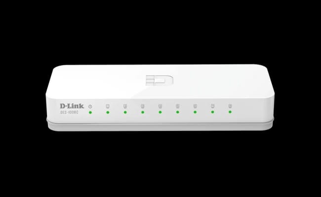 D-Link DES-1008C 8-Port 10/100 Mbps Unmanaged Switch, EU Plug