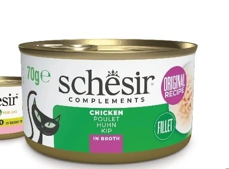Schesir Wet Cat Food Topper - Chicken Fillets in Broth