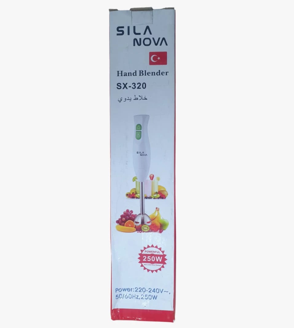 SILA NOVA Hand Blender SX-320 with Comfortable Handle and Sleek Design for Efficient Food Blending for Home Users