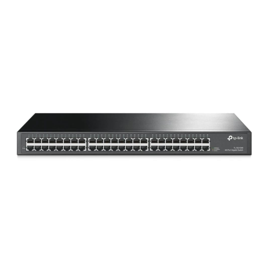 مفتاح شبكة TP-LINK TL-SG1048 غير مدار بـ 48 منفذ جيجابت قابل للتركيب على الحامل