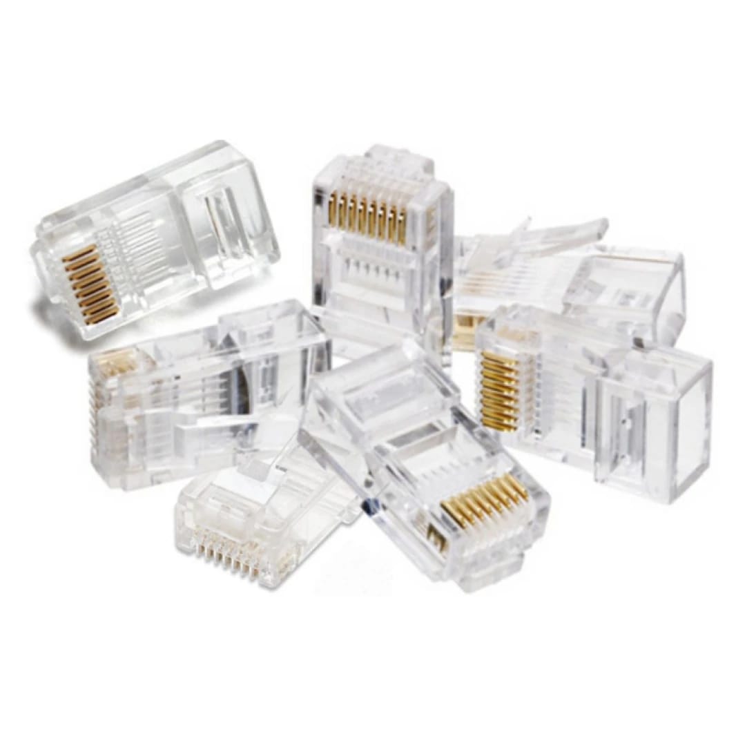موصلات شبكة EAGLENET RJ45 CAT5E - عدد 100 قطعة