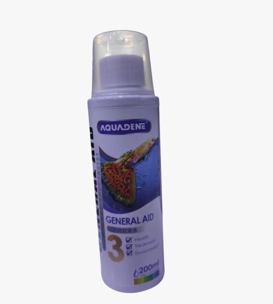 Aquaden General Aid Solution for Colorful Fish Therapeutic Care for Aquatic Health Preservation