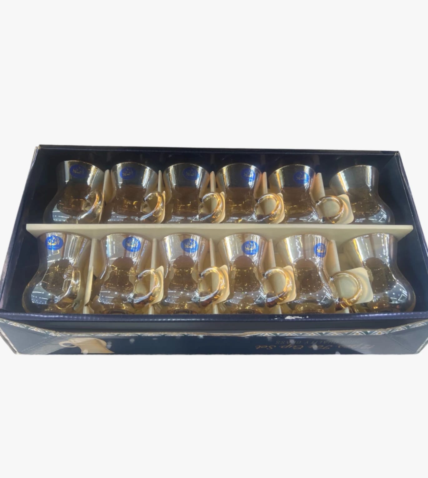 Baylor Luxurious Gold Tea Cup Set with Ornate Handles for Elegant and Shimmering Design Enthusiasts