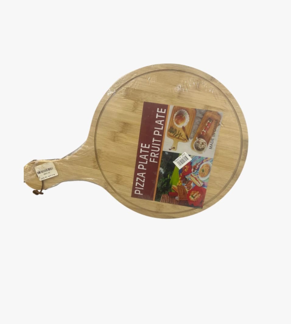 Ideal Wooden Round Pizza and Fruit Serving Board Designed Perfectly for Elegant Serving Enthusiasts and Modern Style Fans.