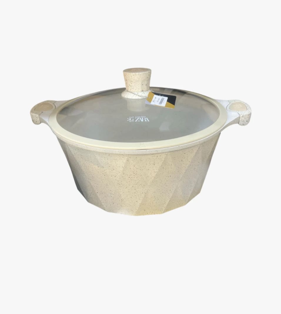 Zeva Large Cooking Pot with Elegant Design and Glass Lid for Versatile Kitchen Use for Cooking Enthusiasts