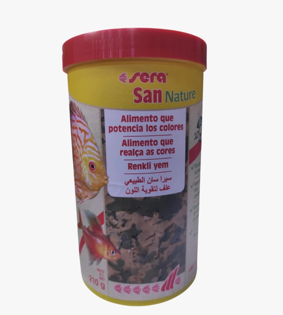 Sera San Nature - Natural Color Enhancing Fish Food for Ornamental Fish - Boosts Vibrant and Luminous Colors