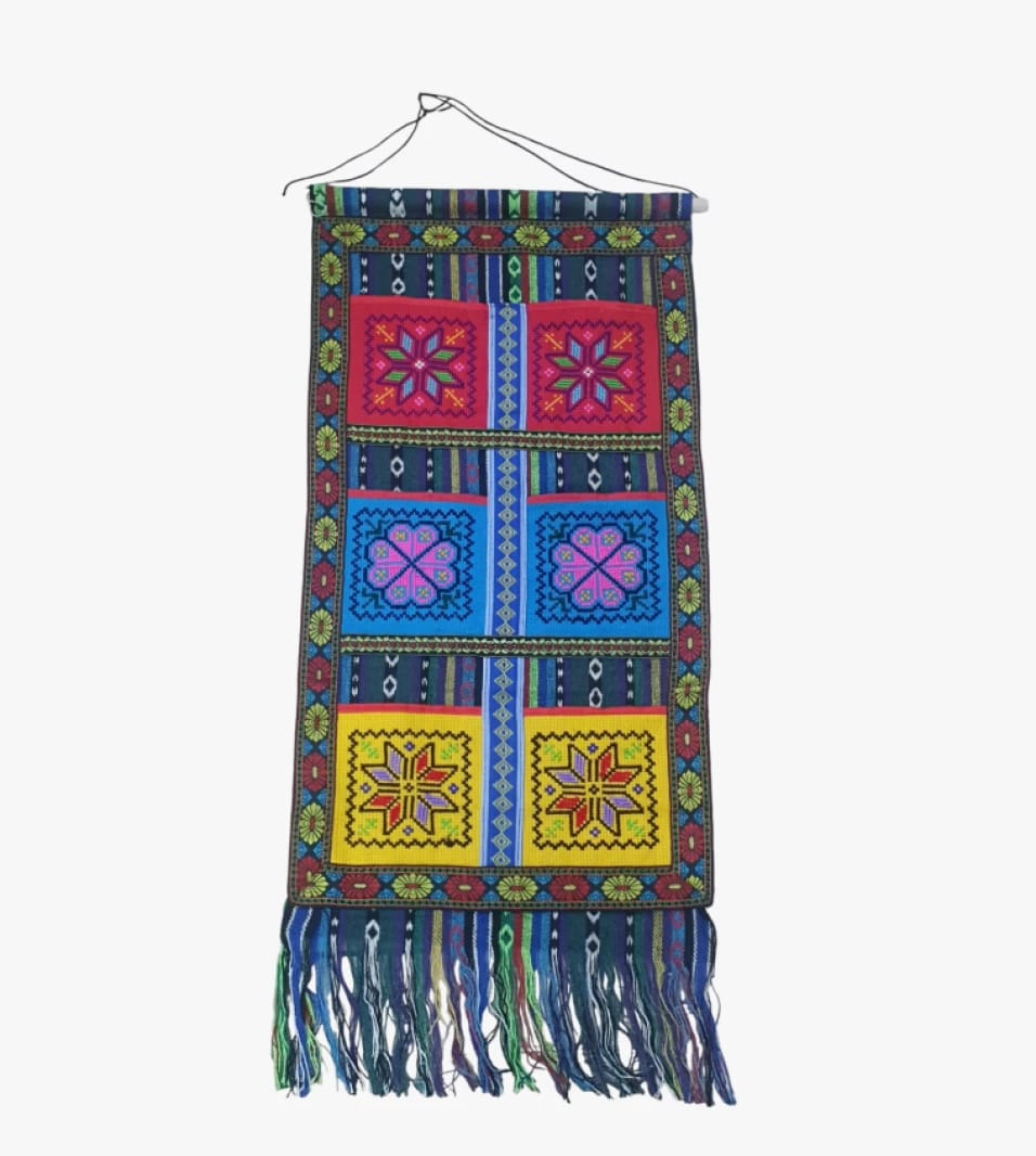 Wall Hanging Decor with Artistic Geometric Pattern Featuring Colorful Squares for Unique Decor Enthusiasts
