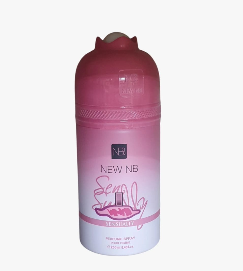 New NB Sensually Perfume Spray for Women, Featuring an Elegant Design Highlighting Femininity and Softness for Fragrance Lovers.
