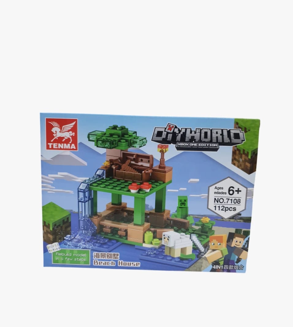 Tenma Beach House Building Set for Kids - Fun Adventures and Creative Design with Enjoyable Building Blocks