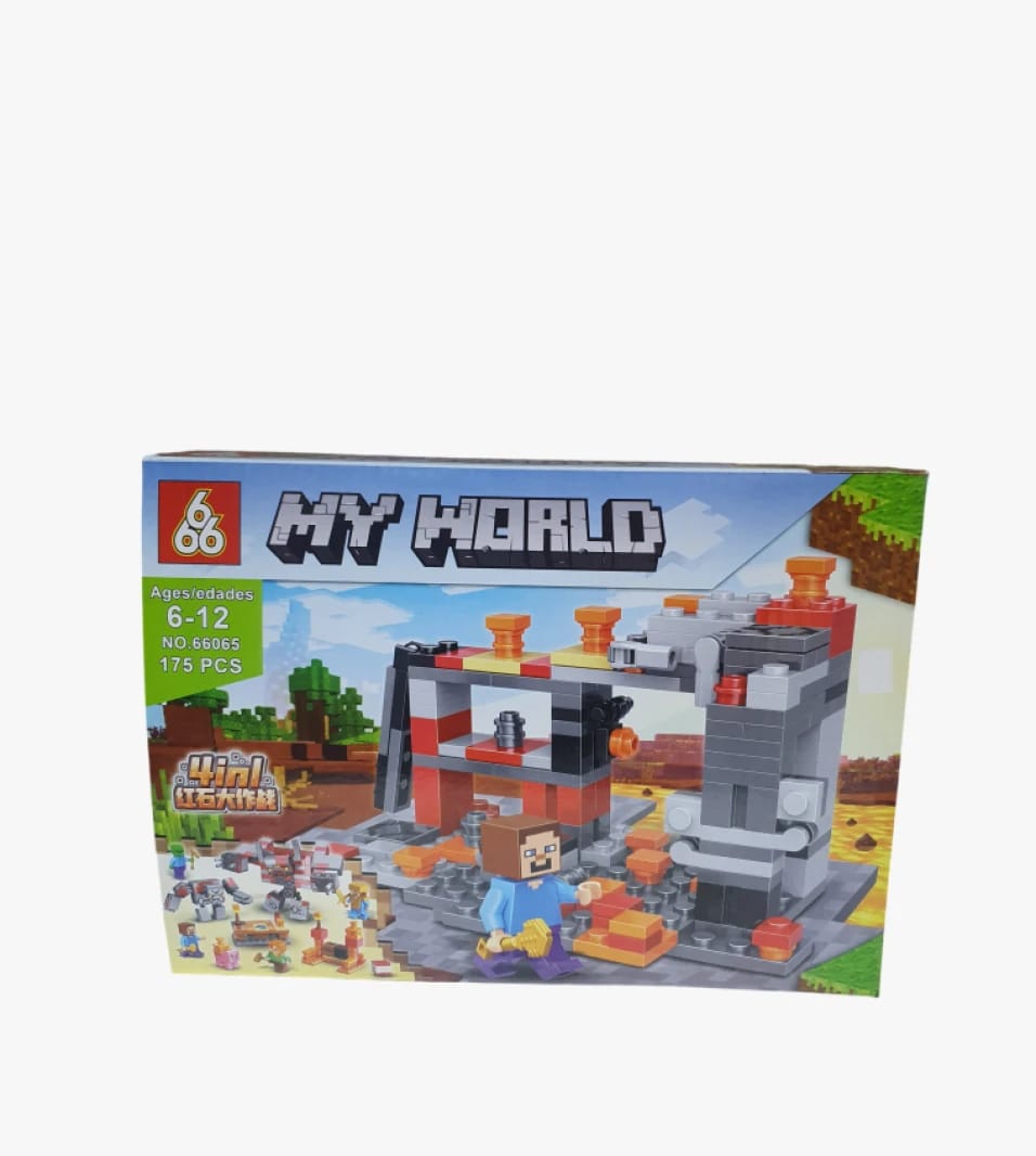 My World Building Blocks Playset for Kids, Inspired by Minecraft Theme, Suitable for Ages 6 to 12