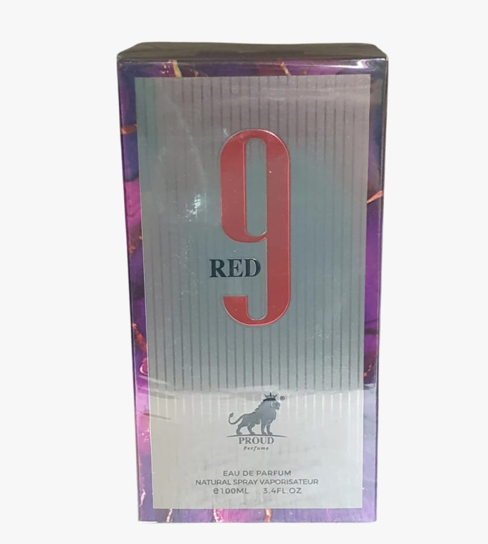 Proud Perfume Red 9 Fragrance for Men and Women, Distinctive Design with Captivating Scent, By Proud, Suitable for All Occasions.