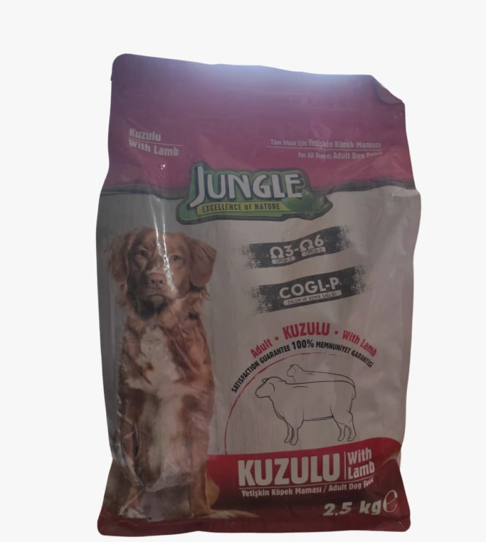Jungle Adult Dog Food with Lamb Flavor for All Breeds in a Unique Design 2.5 kg