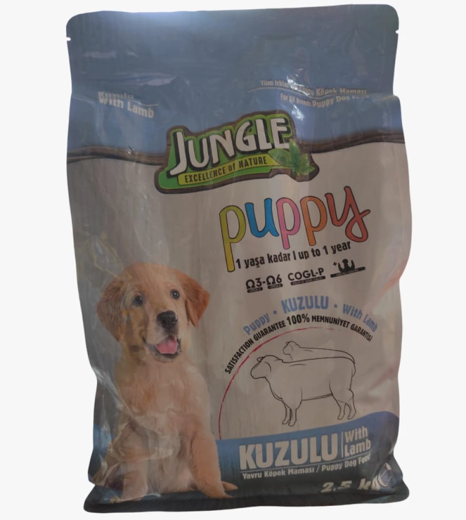 Jungle Puppy Food with Lamb for Puppies Up to One Year Old in an Attractive Design