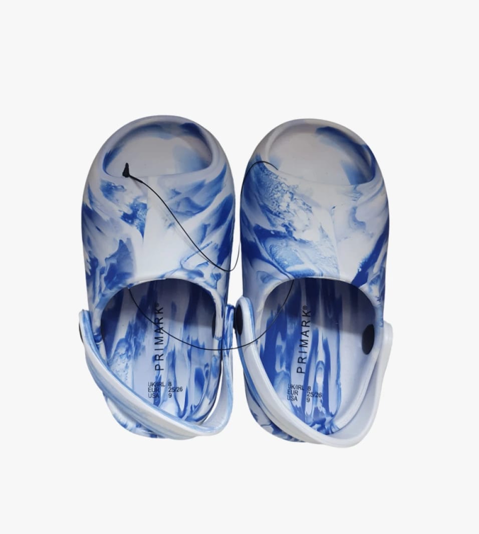 Primark Kids Gradient Blue and White Comfort Clogs Designed for Long-Day Adventures
