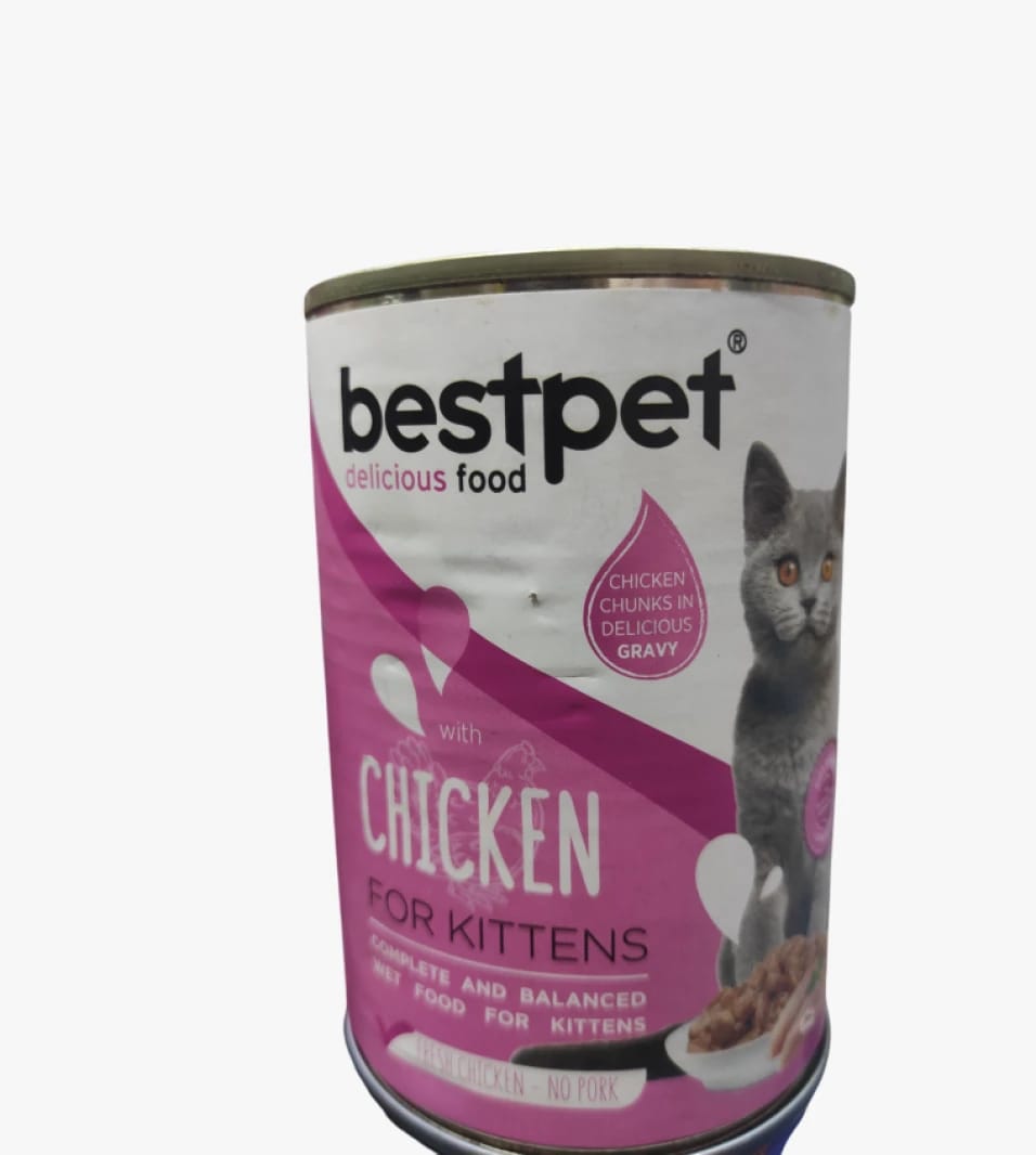 Bestpet Delicious Food for Kittens Chicken Chunks in Gravy Specially Designed for Young Kittens' Early Stage Growth