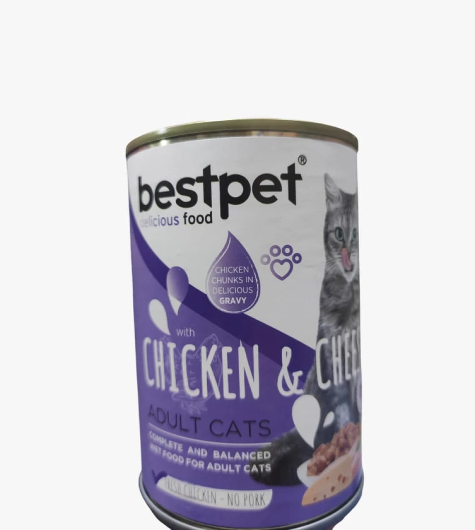 Best Pet Adult Cat Food with Delicious Chicken and Cheese Flavor for Feline Gourmet Lovers