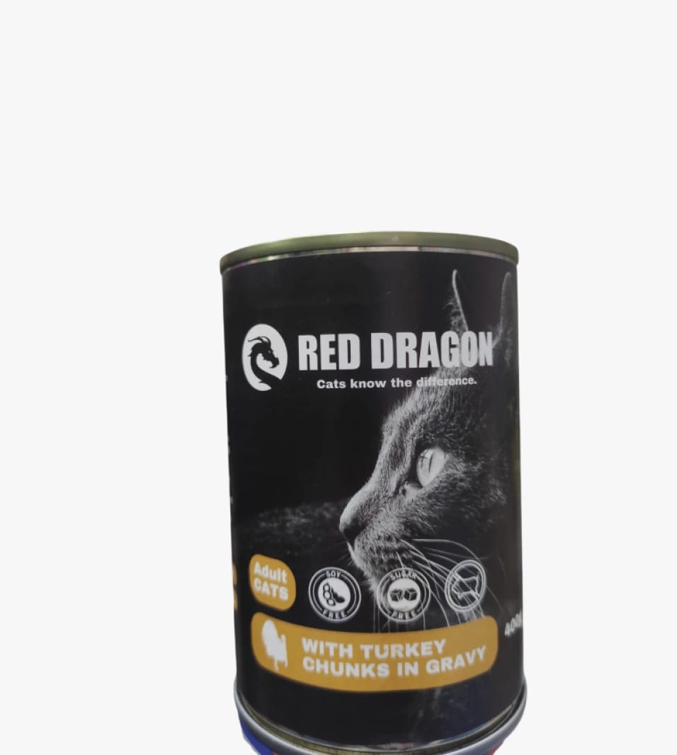 Red Dragon Adult Cat Food Chunks in Flavorful Gravy for Discerning Cats with Unique Palates