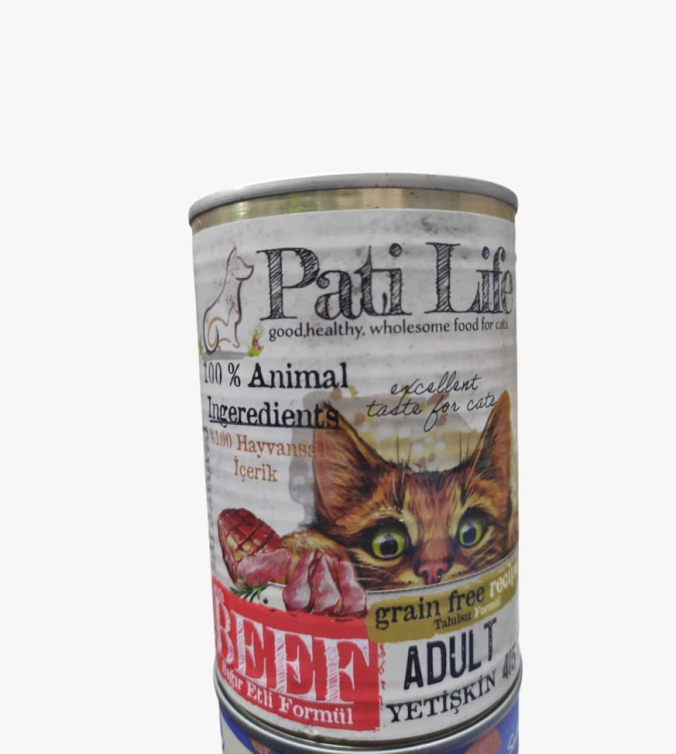 Pati Life Wet Cat Food with Fresh Beef - Perfect Choice for Adult Cats - High Quality Formula