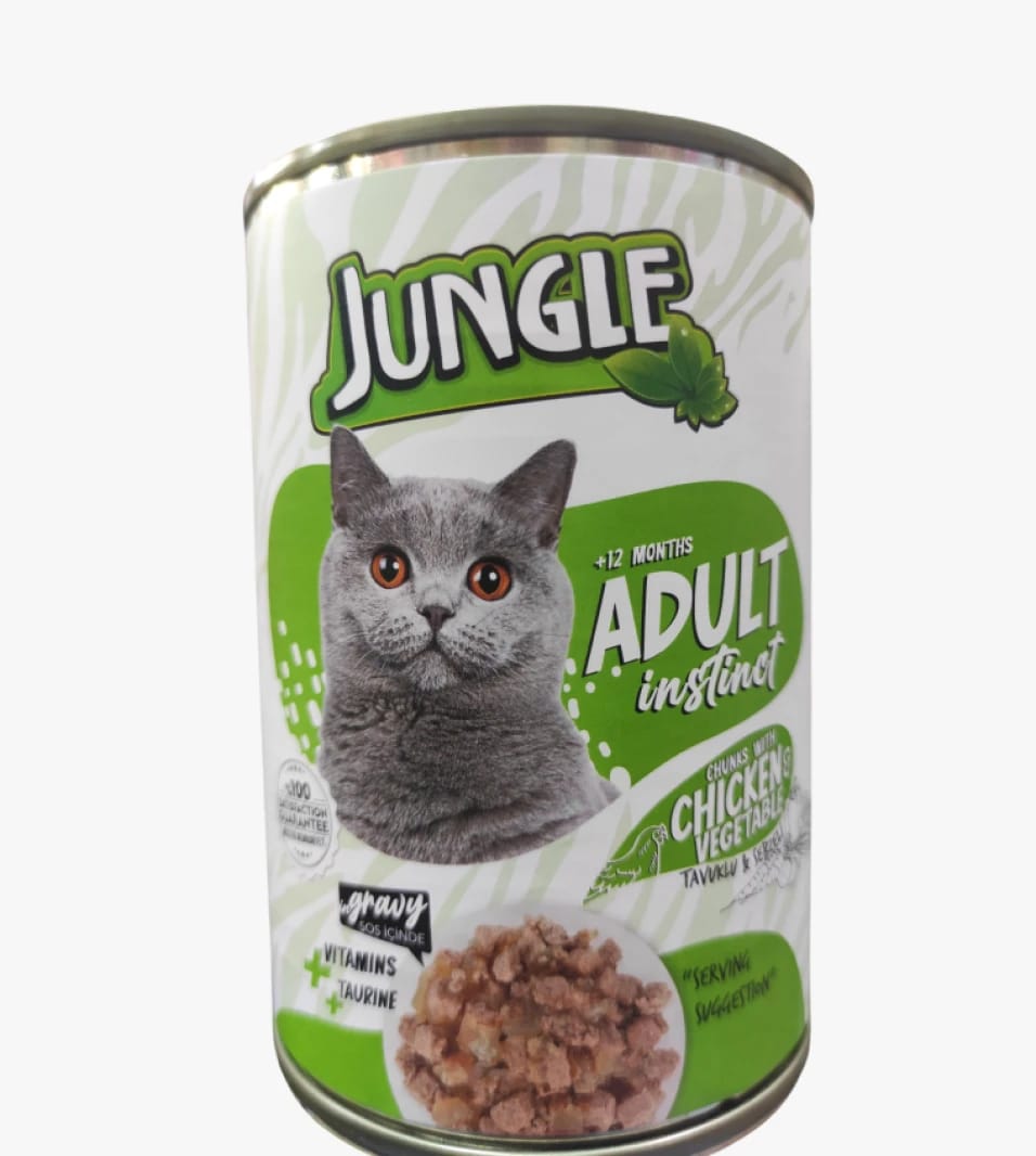 Jungle Chicken & Vegetables in Gravy Adult Cat Food for Mature Felines