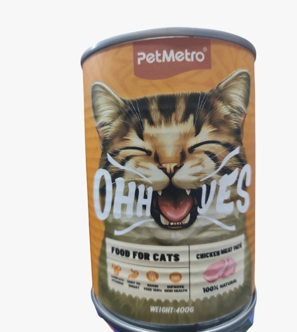 PetMetro Cat Food - Delicious Chicken Meat Pâté with High Quality Ingredients for Lovable Cats