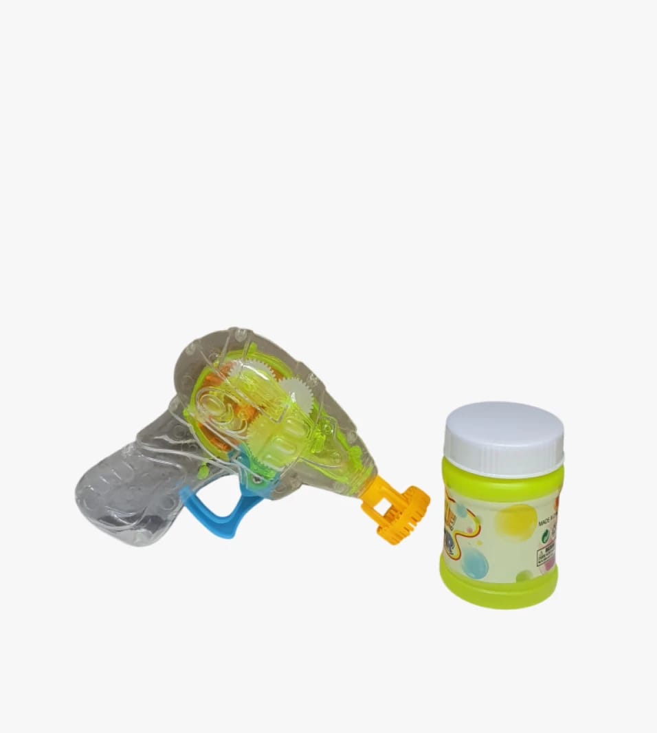 Play Fun Bubble Gun for Kids with Transparent Design, Perfect for Entertaining Summer Play for All Ages.