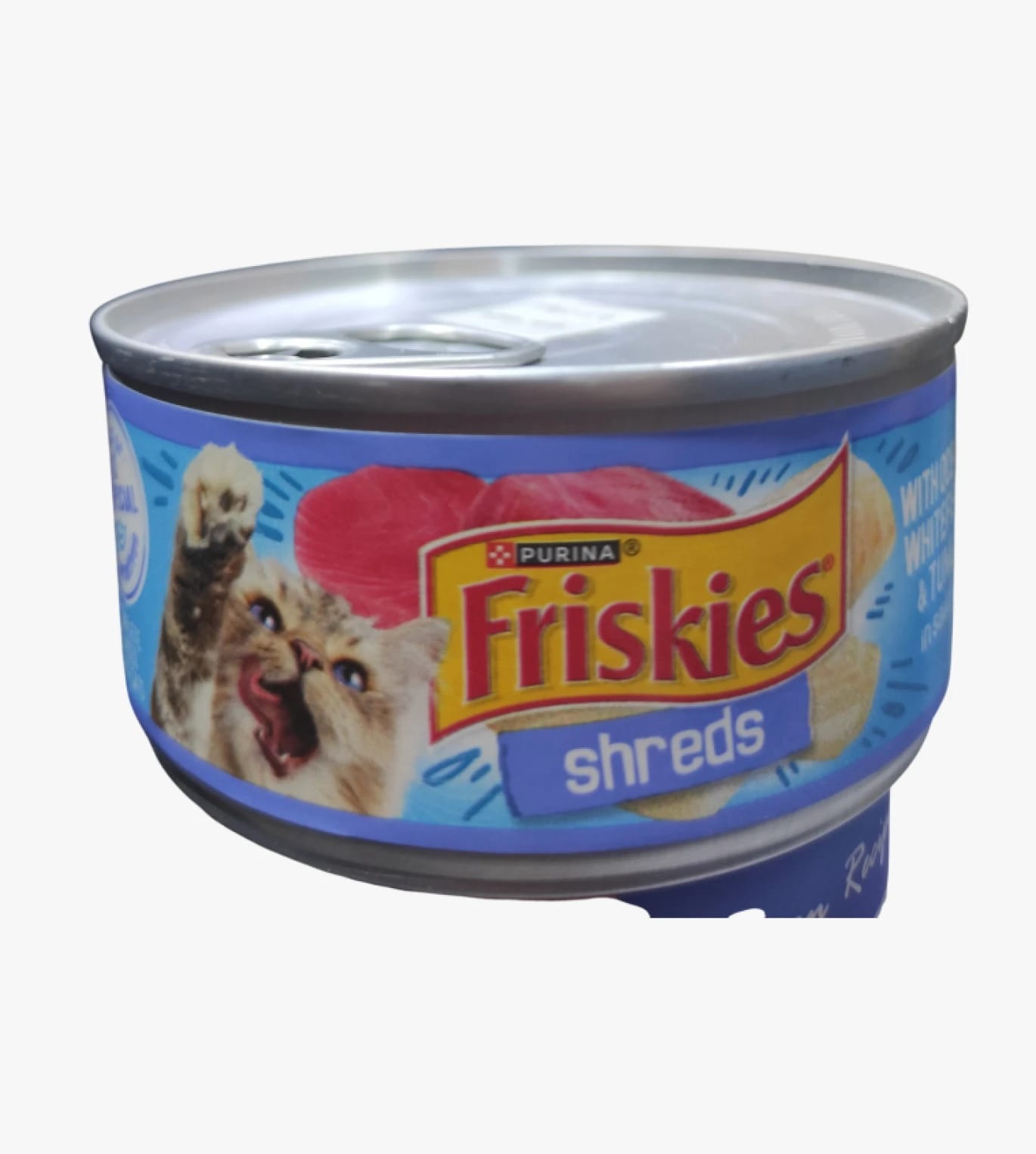 Purina Friskies Shreds Cat Food with Ocean Whitefish and Tuna in Sauce for a Special Cat Treat