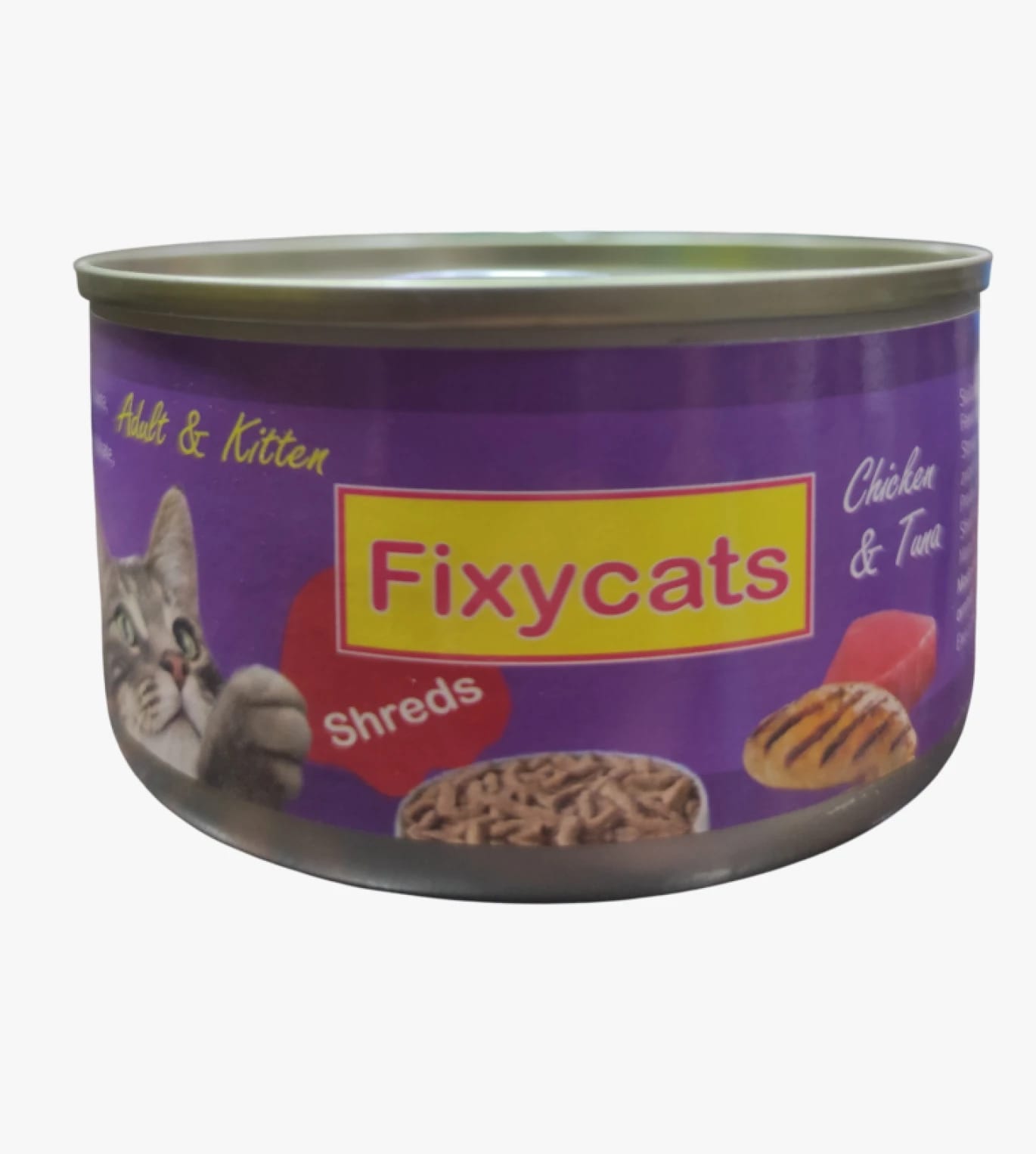 Fixycats Cat Food Chicken & Tuna Shreds for Adult & Kitten Cats Special Design Offering Balanced Nutrition