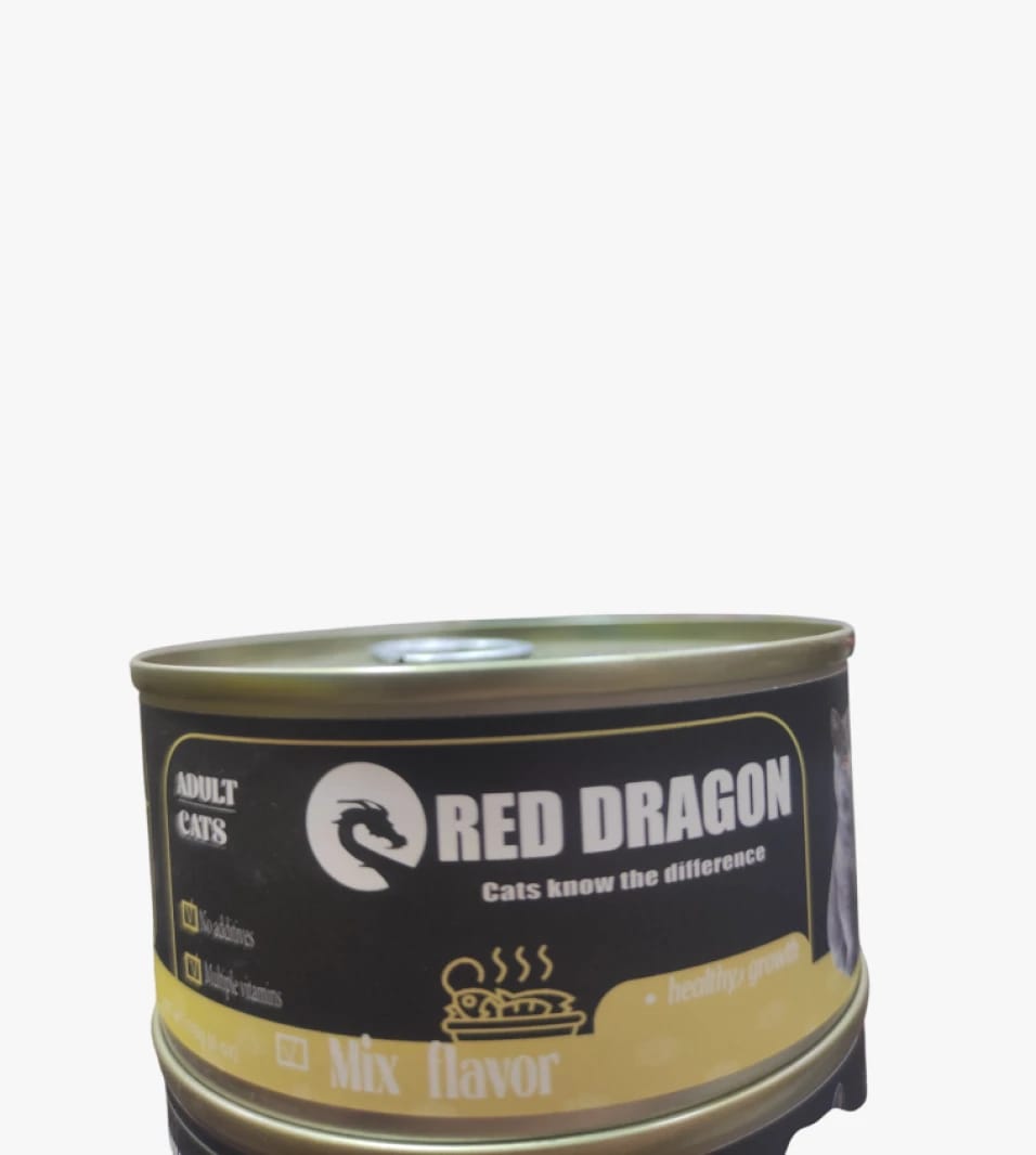 Red Dragon Cat Food Mixed Flavor for Adult Cats, Enhancing Healthy Growth with Essential Vitamins