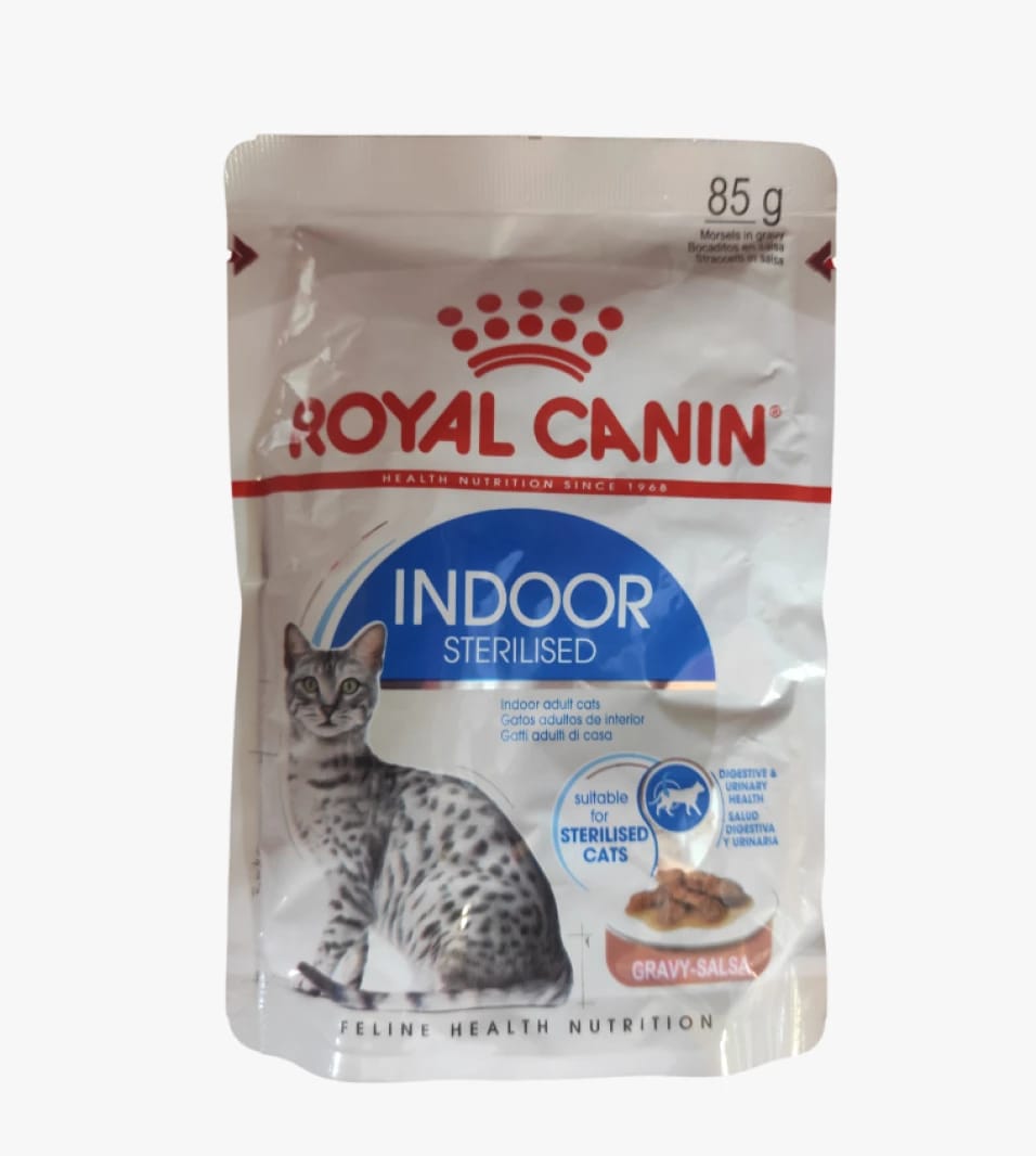 Royal Canin Cat Food for Sterilised Indoor Cats with Gravy for Digestive and Urinary Health