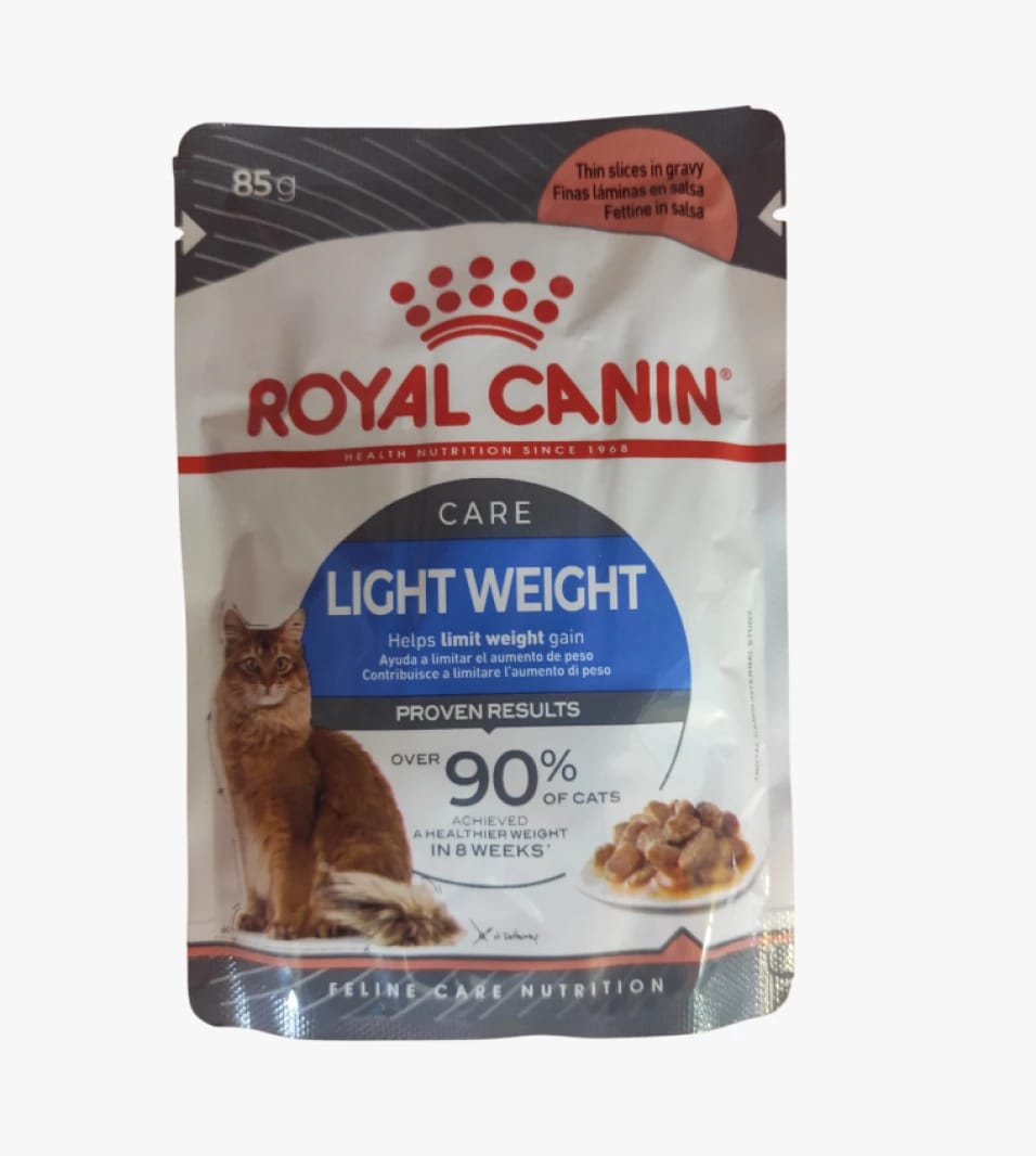 Royal Canin Light Weight Cat Food Thin Slices in Gravy for Pets