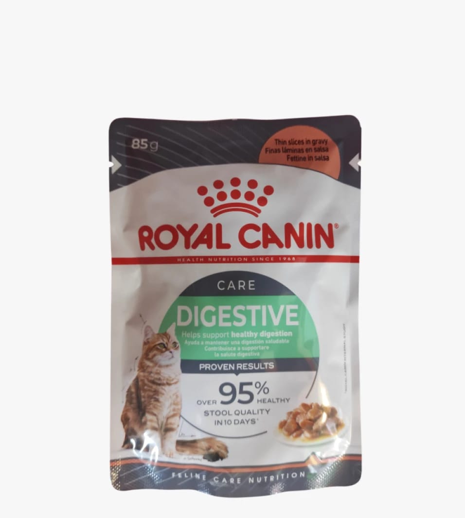 Royal Canin Care Digestive Adult Cat Wet Food Thin Slices in Gravy for Healthy Digestion Support
