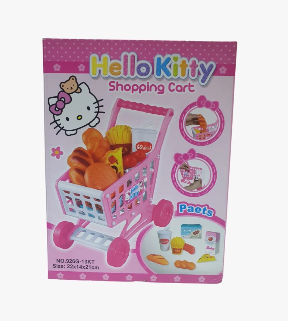 Hello Kitty Shopping Cart for Kids with Fun Design and Bright Colors, Perfect for Encouraging Imaginative and Creative Play.