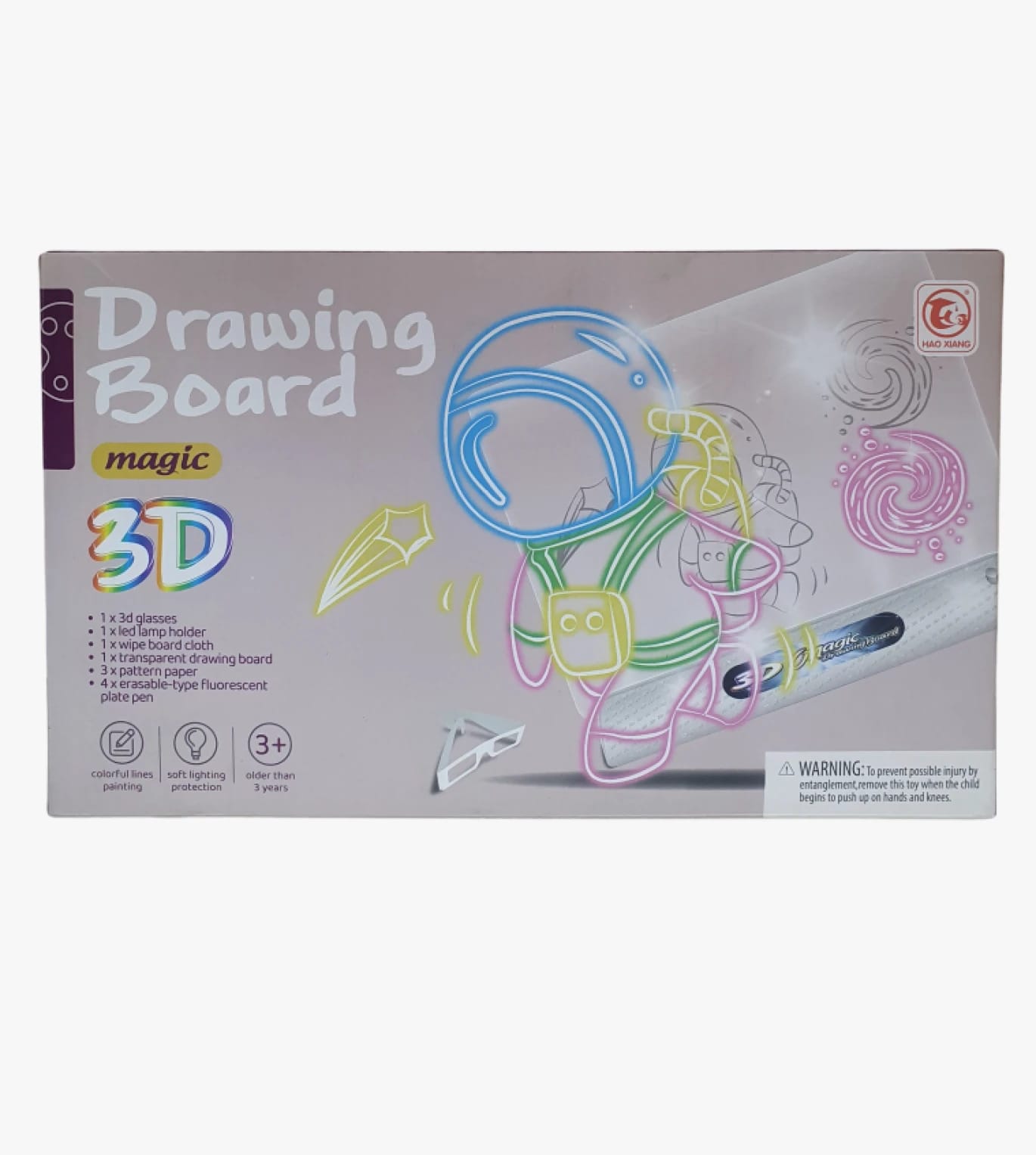 Hao Xiang Magic 3D Drawing Board for Children with LED Glasses and Amazing Lighting Effects