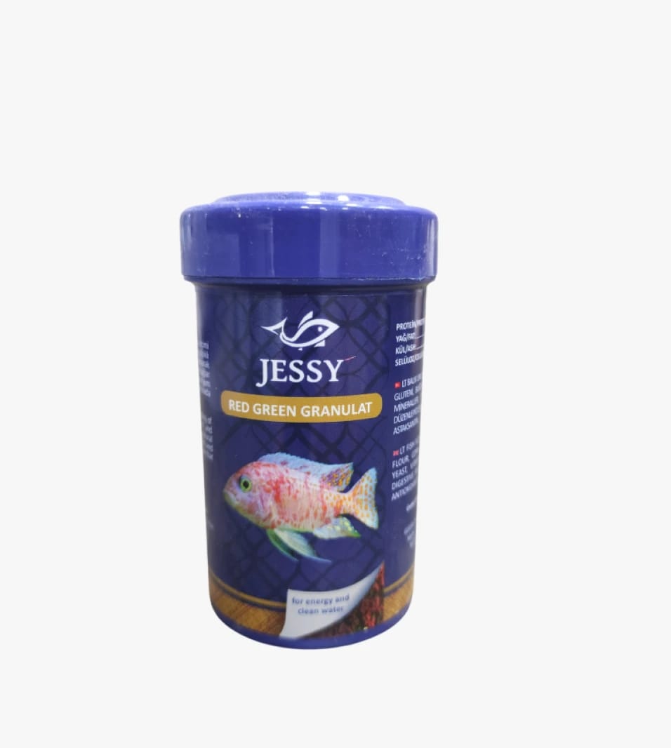 Jessy Red Green Granulat Fish Food Premium Feed for Aquarium Fish Healthy Growth Support