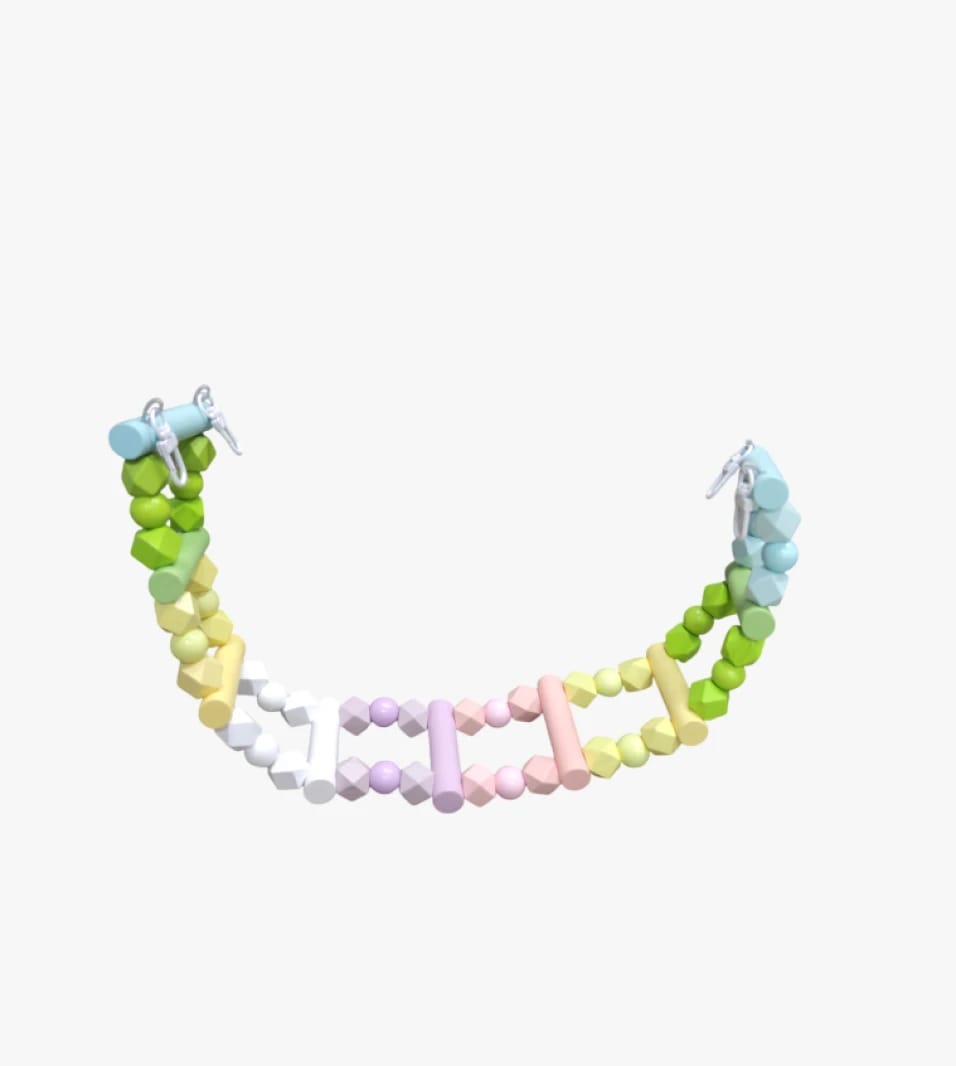 Colorful Wooden Summer Bracelet for Kids by Bead Art with Unique Shape Design