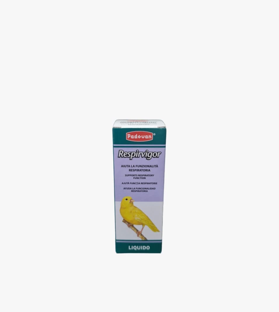 Padovan Respirvigor Liquid Complementary Feed for Birds Small Pets and Canaries Respiratory Support 30ml