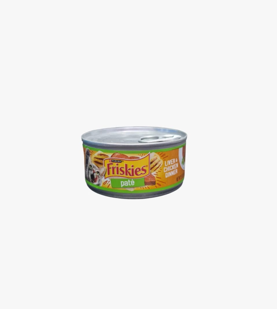Friskies Wet Cat Food, Liver & Chicken Flavor, Designed for Adult Cats, Featuring a Delicious Pâté Style