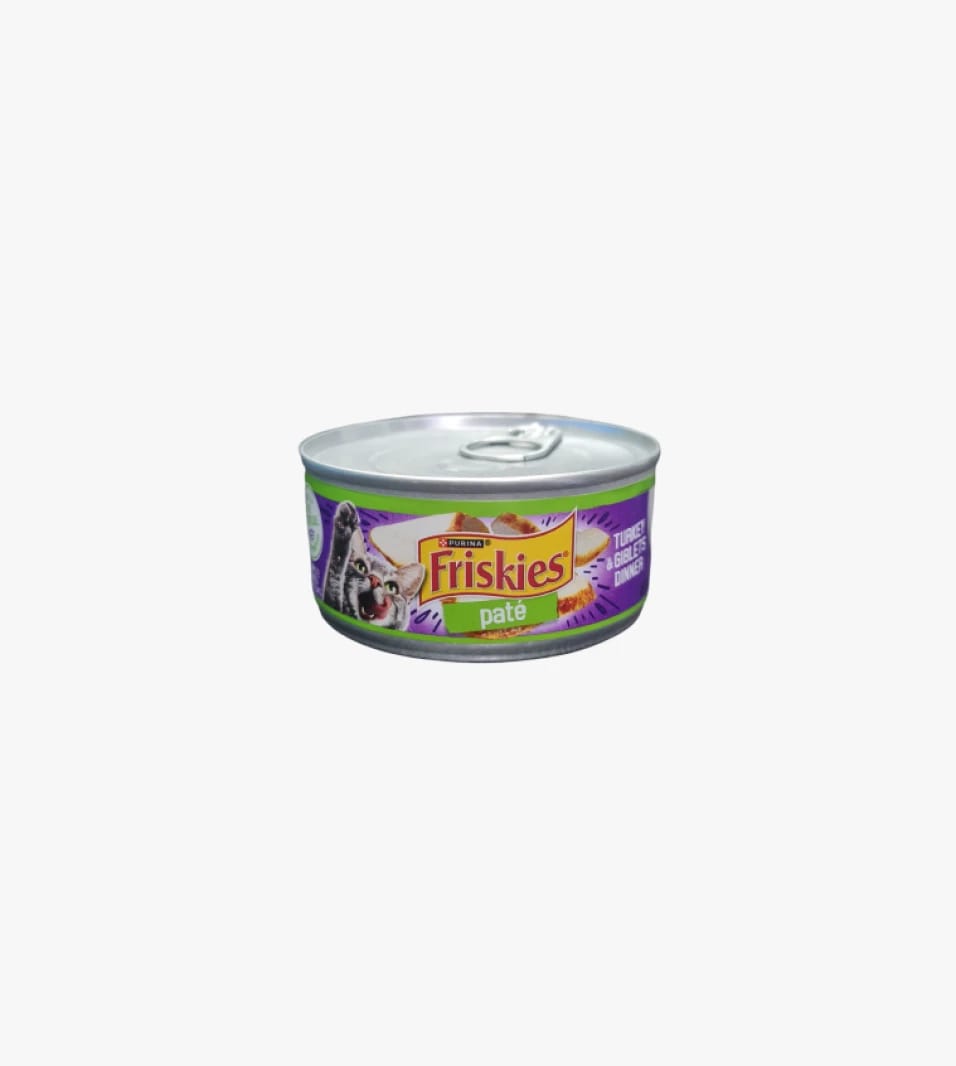 Purina Friskies Cat Food Pate Turkey & Giblets Dinner Delicious and Nutritious Flavor for Cats
