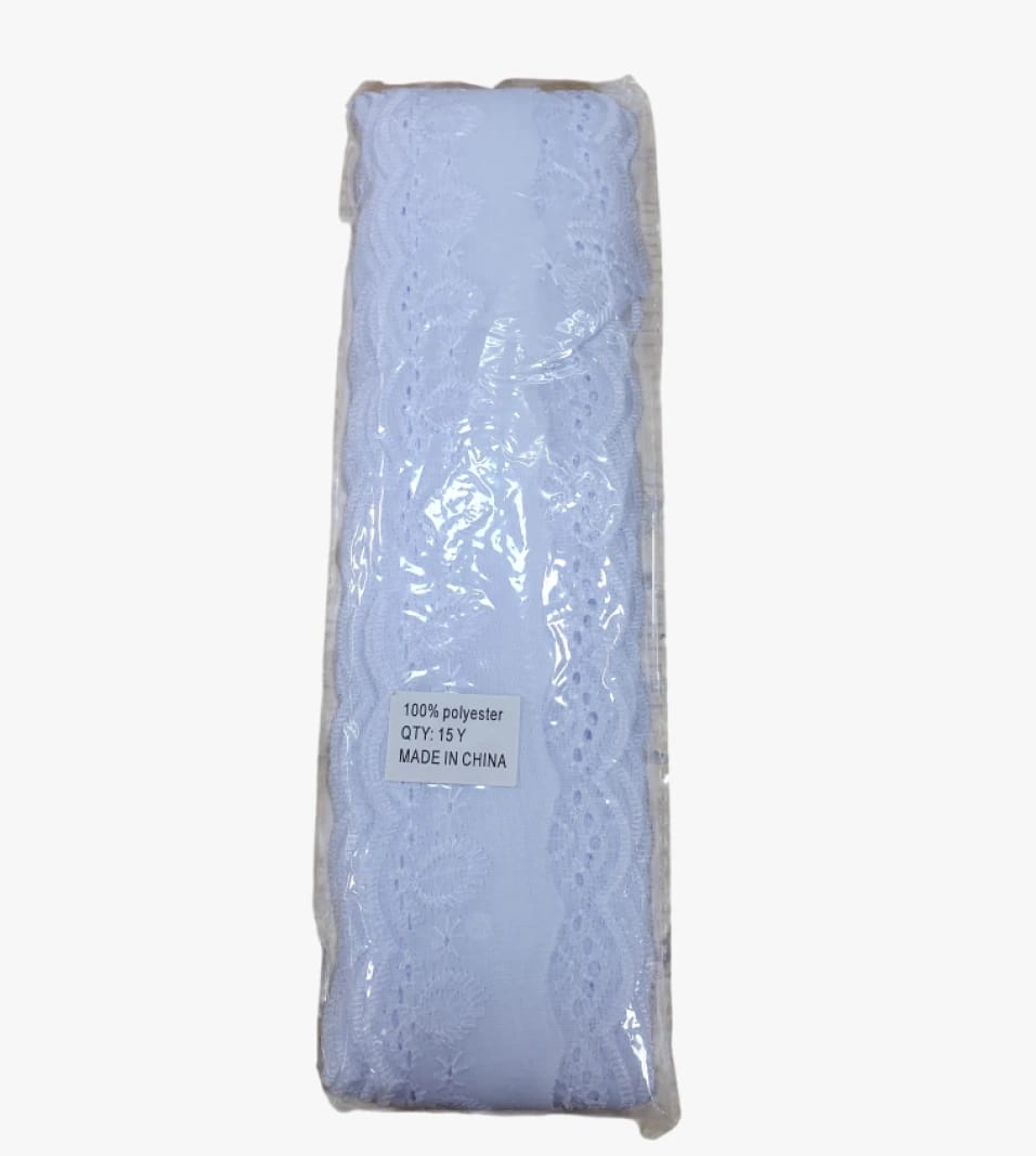 High-Quality Polyester Lace Ribbon with Elegant Design Perfect for Sewing and Crafting for Women and Children