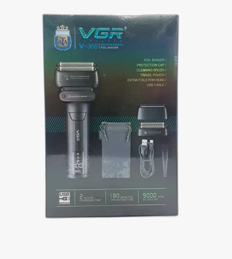 VGR V-368 Professional Foil Shaver for Men's Grooming, Designed with Advanced Features and High-Quality Performance