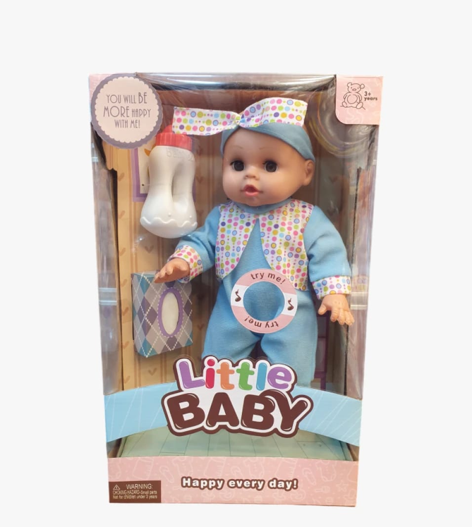 Little Baby Doll with Lovely Blue Outfit Design for Engaging and Safe Playtime Experience for Children