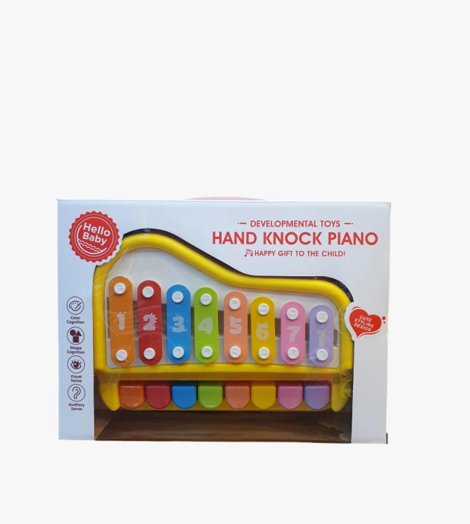 Hello Baby Hand Knock Piano for Kids, Colorful Design for Child's Sensory Development and Learning