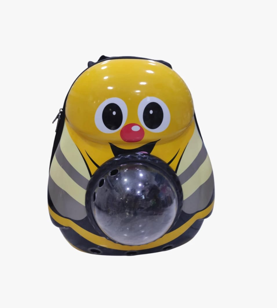 Kids Backpack Bee Design with Transparent Vent Window for Day Adventures and School Trips by K-Cap Brand