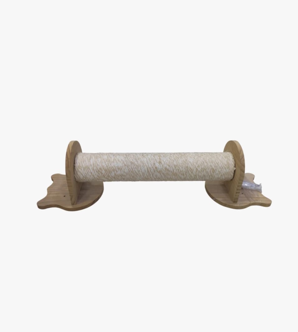 Innovative and Adored Brand's Natural Wood and Durable Rope Cat Scratching Post to Protect Furniture and Entertain Furry Friends