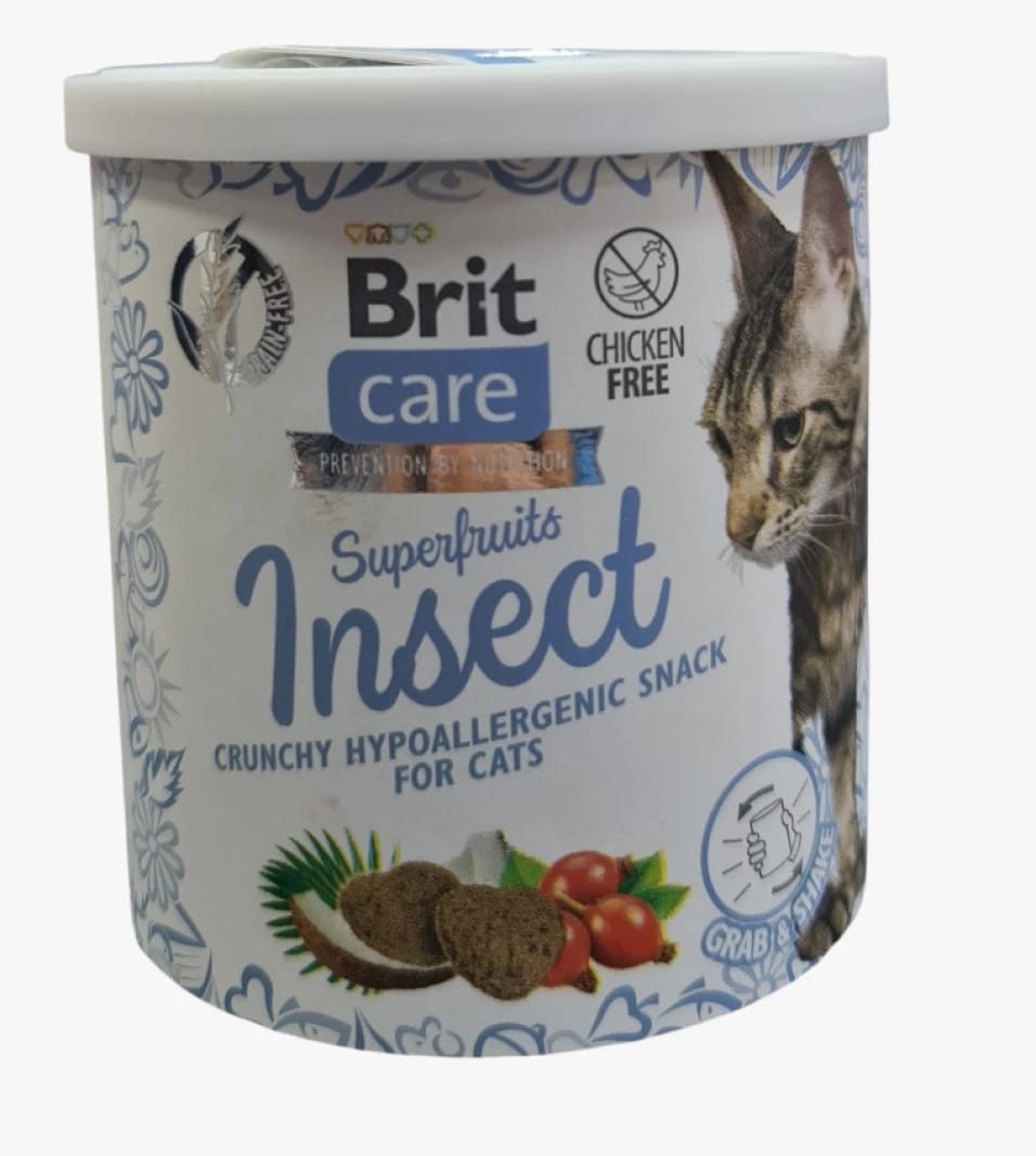 Brit Care Superfruit Insect Snack for Cats, Advanced Design, Perfect for Cats with Food Intolerance