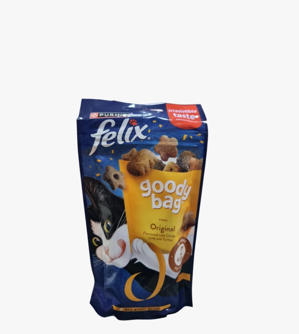 Felix Goody Bag, Delightful Mixed and Colorful Cat Treats, in a Nutritious Blend with Healthy Grains and Spices