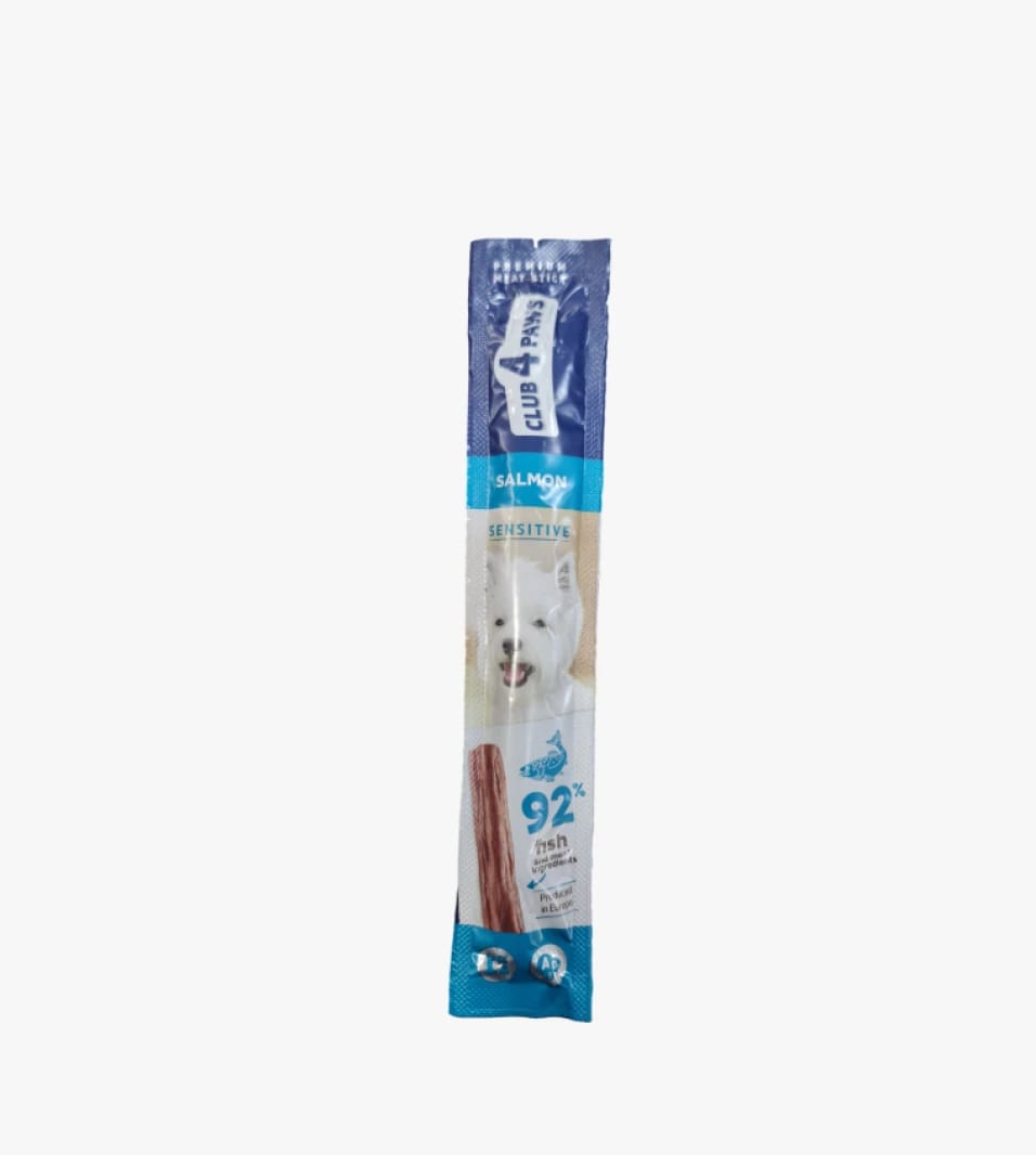 Club 4 Paws Premium Salmon Meat Stick for Sensitive Dogs, 92% Fresh Fish, Tasty and Healthy Snack