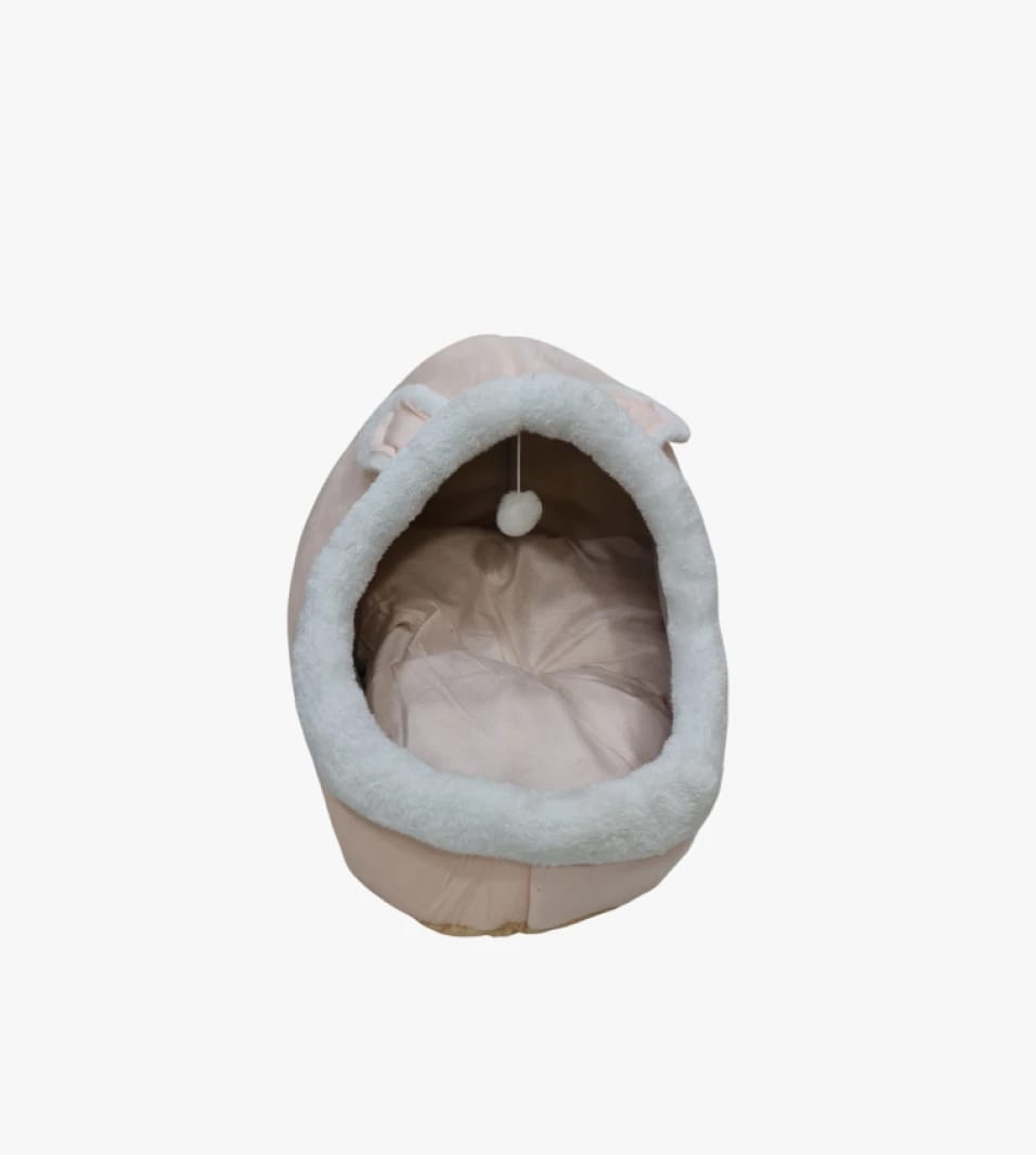 Pet Bed by Renowned Brand with Cozy Cave Design and Comfortable Cushion for Pets with Ball Toy
