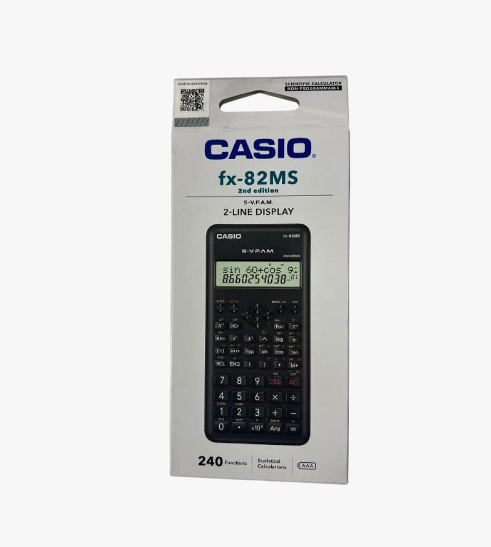 Casio Scientific Calculator FX-82MS 2nd Edition, Dual-Line Display, Ideal for Students and Professionals